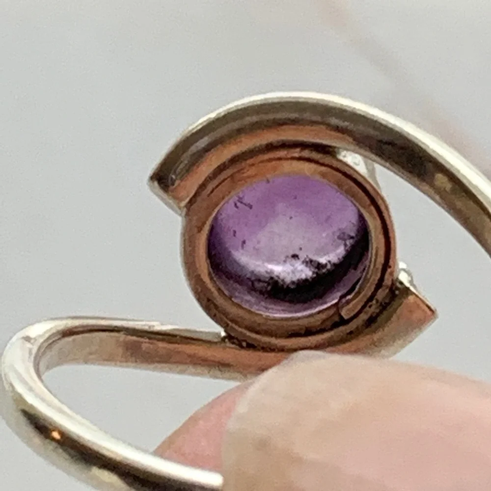 Natural Amethyst 925 Silver ring